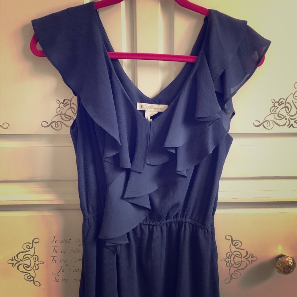 BCBG ruffle dress